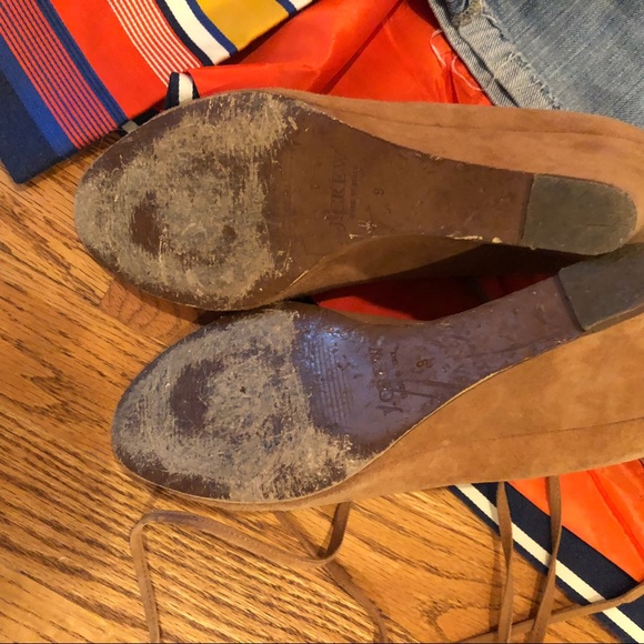 J Crew Suede Ankle-tie Wedge - Picture 5 of 5